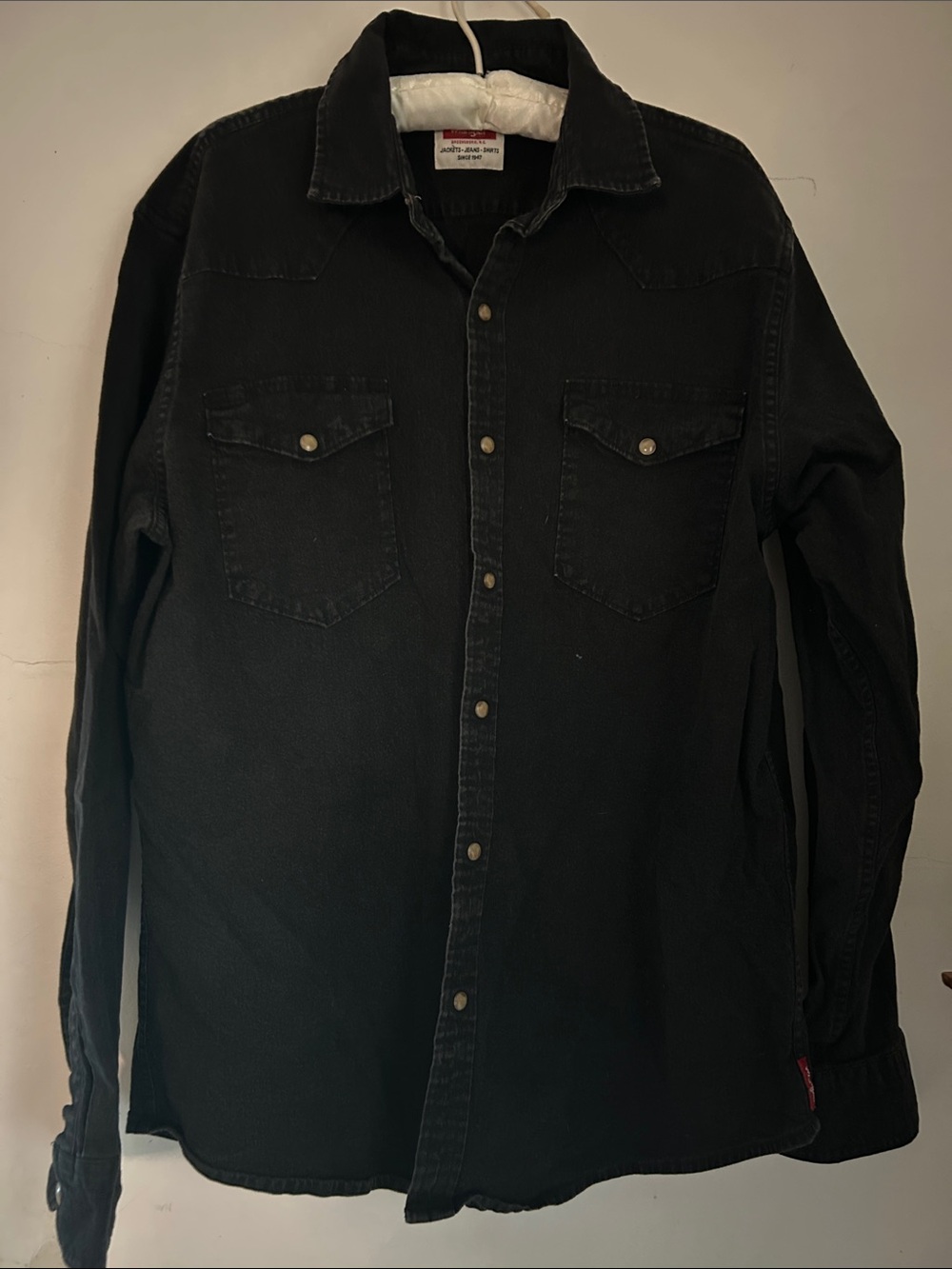 Wrangler Black Casual Button Down Shirt